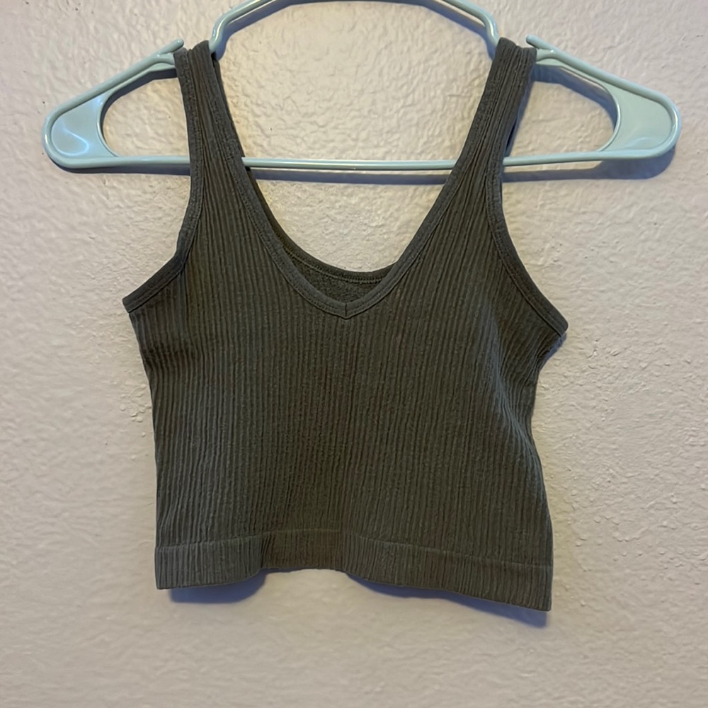 Sage green cropped tank top size small from urban outfitters